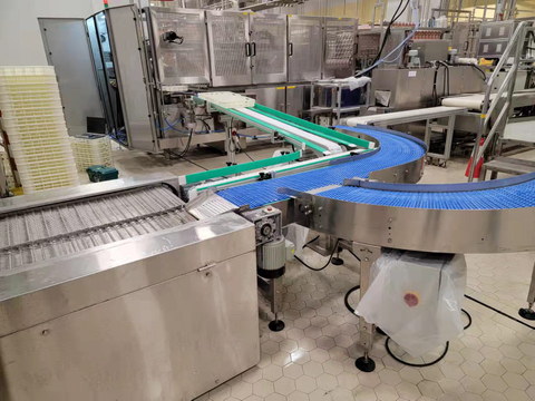 Línea transportadora de congelación de helados flexible y multifuncional